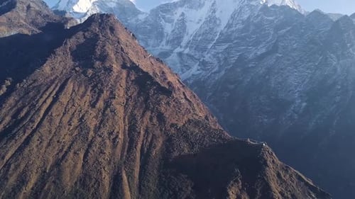 Nepal Mountains From Helicopter View