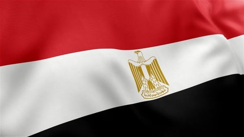 Realistic Waving Egypt Flag Animation