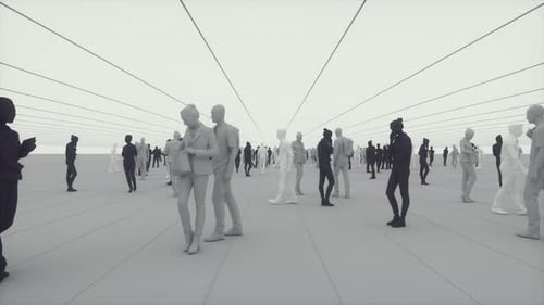 Menschen Skulpturen Loop