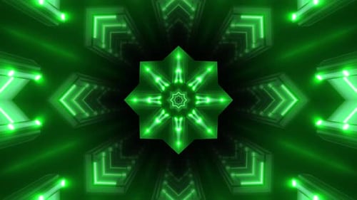 4k Colored Flicker Neon Tunnel