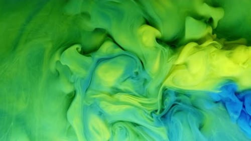 Fluid Art Drawing Footage, Trendy Acryl Texture with Flowing Effect, Liquid Paint Mixing Backdrop