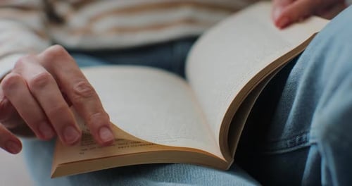 Book Pages Read By Relaxed Individual