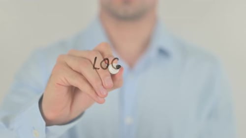 Writing Local Marketing On Glass Surface