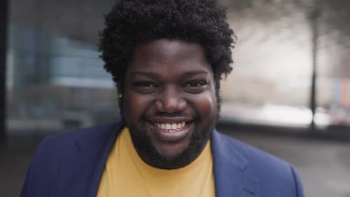 Smiling Adult Man Portrait Close Up