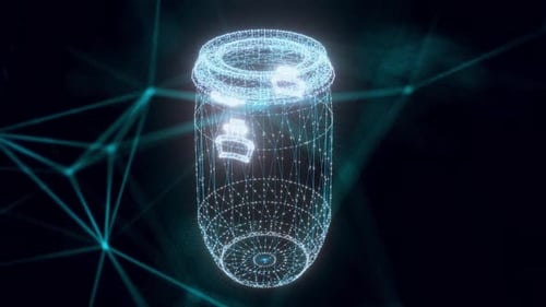 Plastic Barrel Hologram Close Up Hd