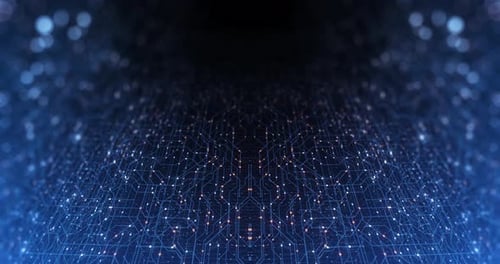 Futuristic Digital Circuit Board Technology Background Loop