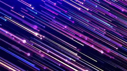 Colorful Abstract Glowing Lines and Particles Background