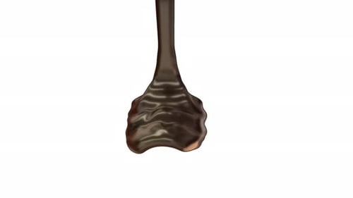 Rich Chocolate Fluid Dripping Animation