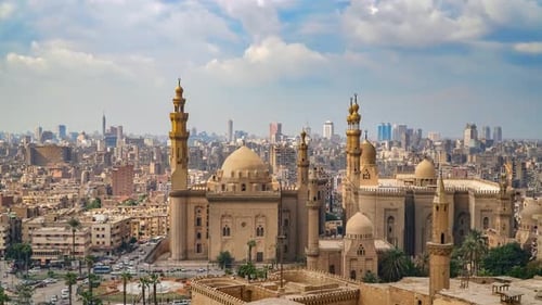 Aerial view of the old part of Cairo