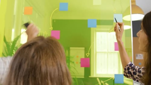 Millennial creative professionals working in a creative office