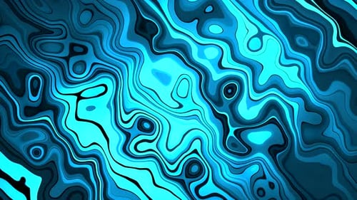 Dynamic Abstract Blue Fluid Wavy Lines Background