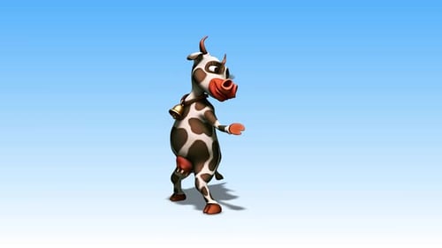 Happy Cartoon Cow Dancing Character Animation