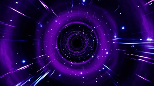 Futuristic Space Travel Wormhole Tunnel Animation Background