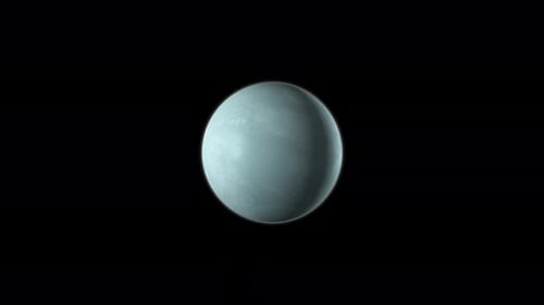 Planet Uranus in space with stars background. Vd 1201