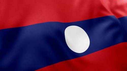 Flagge von Laos - 4K