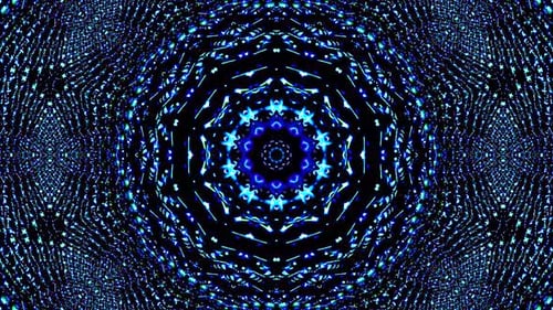 abstract light governing blue color, kaleidoscope