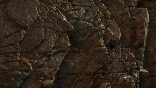 Solid Rock with Cracks Close Up