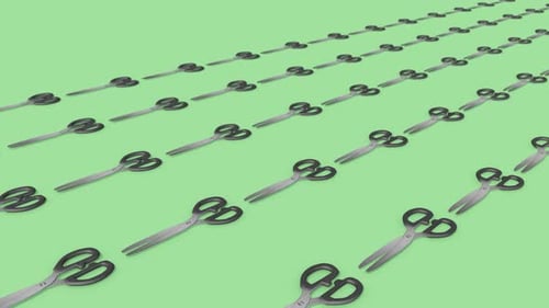 A Lot Of Scissor In A Row 4k