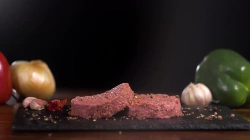 Burger végétalien à base de plantes Fake Vegeterian Boeuf Viande Gros plan Frais Impossible Veggie Food Beyond