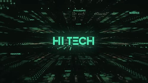 Sci Fi Digital Data Word Hi Tech