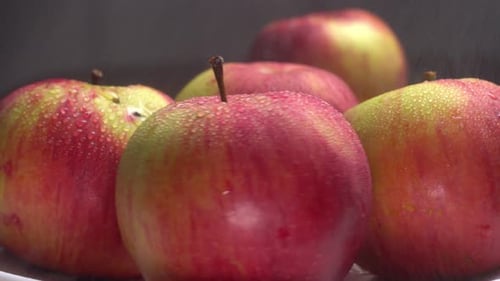 Close Up of Fresh Red and Yellow Apples