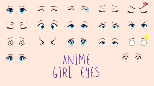 Animated Anime Eye Expressions for Characters