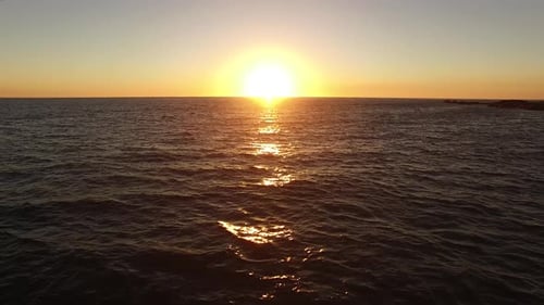 Sun Reflection on Sea Waves