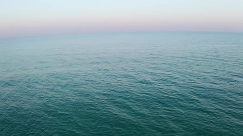Océano, olas, mar, puesta de