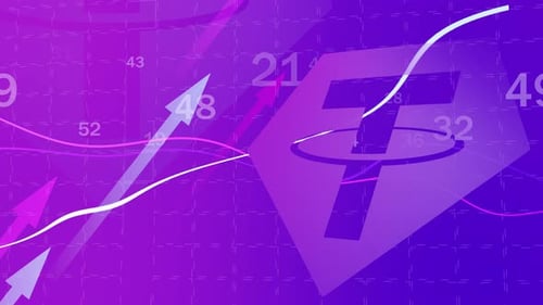 Trading Financial Background Tether USDT Pump