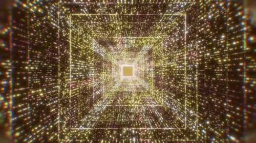 Glowing Digital Tunnel Background