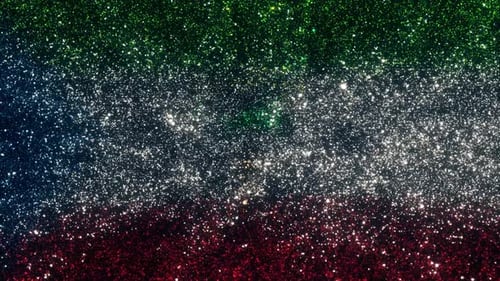 Colorful Glitter Particles Shimmering Horizontal Background