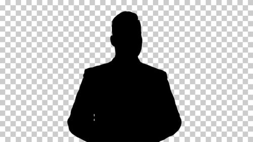 Empresário de silhueta