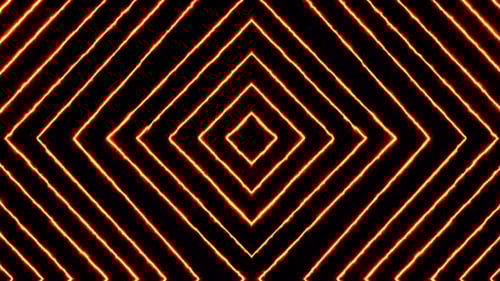 Expanding Glowing Orange Diamond Tunnel Loop Background