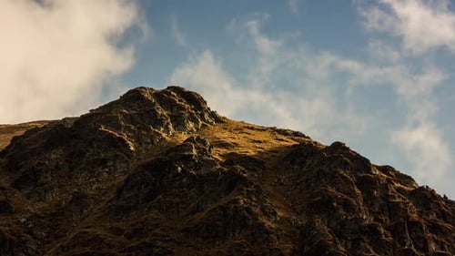 Mountain on cloudy day