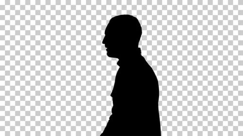 Silhouette businessman , Alpha Channel