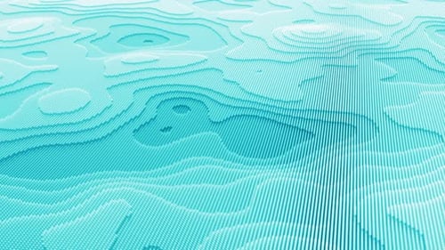 Digital Pixelated Terrain Landscape Contours 2