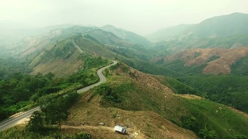 Vue aérienne de Mountain Road 02
