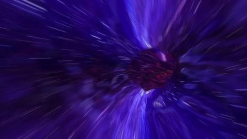 Fast Galaxy Travel Through Wormhole 4k