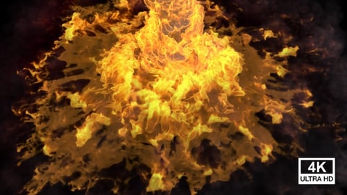 Intense Fire Explosion Visual Effect