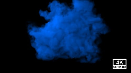 Dynamic Blue Smoke Cloud Fluid Alpha Channel Effect
