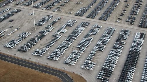 Parking lot in factory