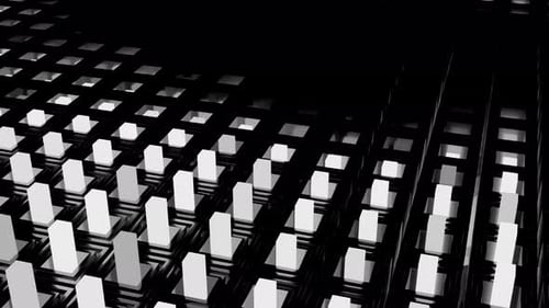 Abstract Geometric Cubes Rising and Falling Loop