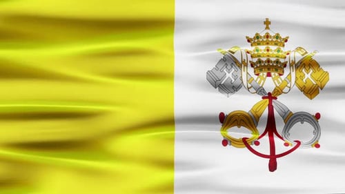 Animated Waving Flag of Vatican City