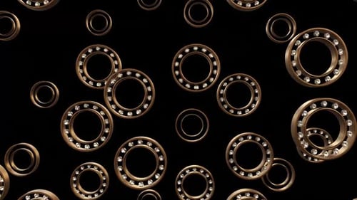 Gold Circles with Diamonds