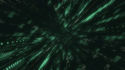 4K Digital Data Sci Fi Rotate Background