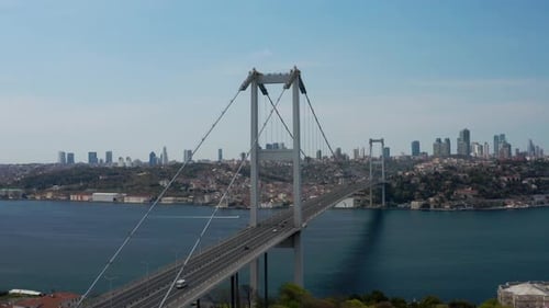 Istanbul Bosphorus Bridge Quarantine Aerial View 8