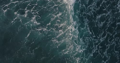 Beach top view with pattern wave