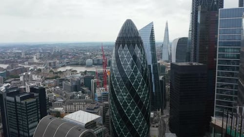 Elevated View of Gherkin Skyscraper