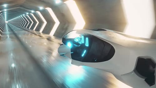 Piloter un robot au volant d'une voiture futuriste