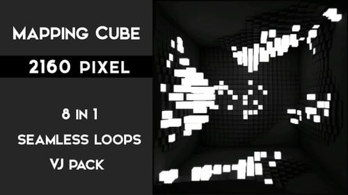 Geometric Glowing Pixel Logo Reveal